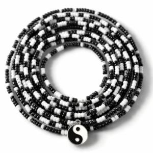 Black & White Yin Yang Waist Beads