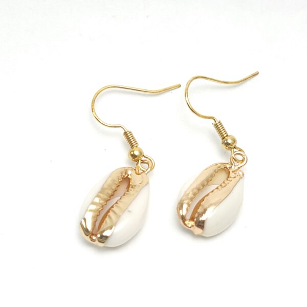 Gold Cowrie Earrings