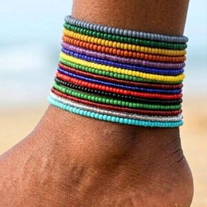 10pc Solid Color Mix Anklet Grab Bag