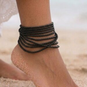 10 Minimalist Black Anklets