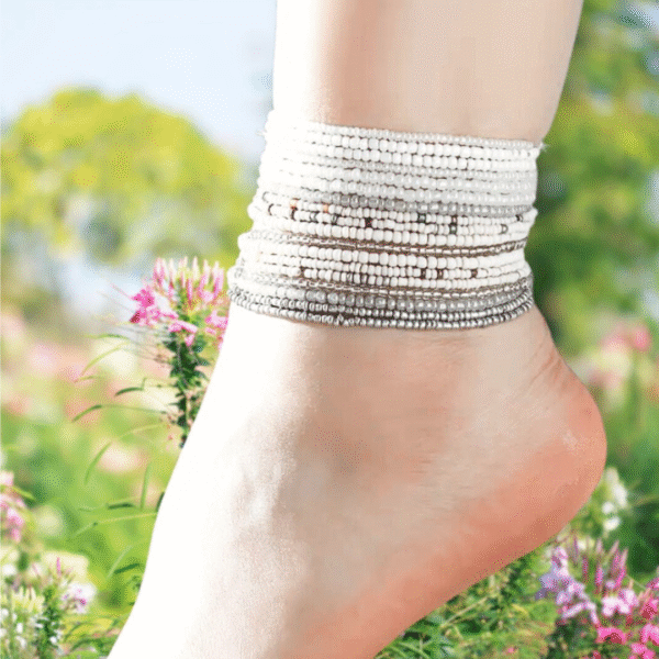 white anklets