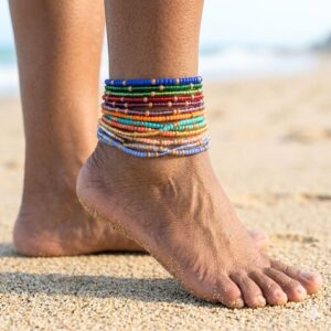 15pc Anklet Set Mixed With Gold