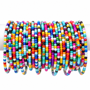 rainbow colored seed bead bracelets