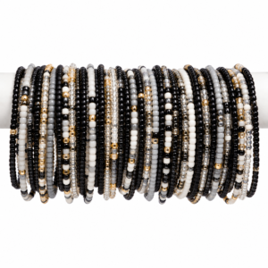 black mix bracelet set