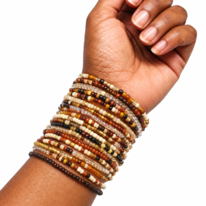 Cocoa Blend Seed Bead Bracelet Set (10pc)