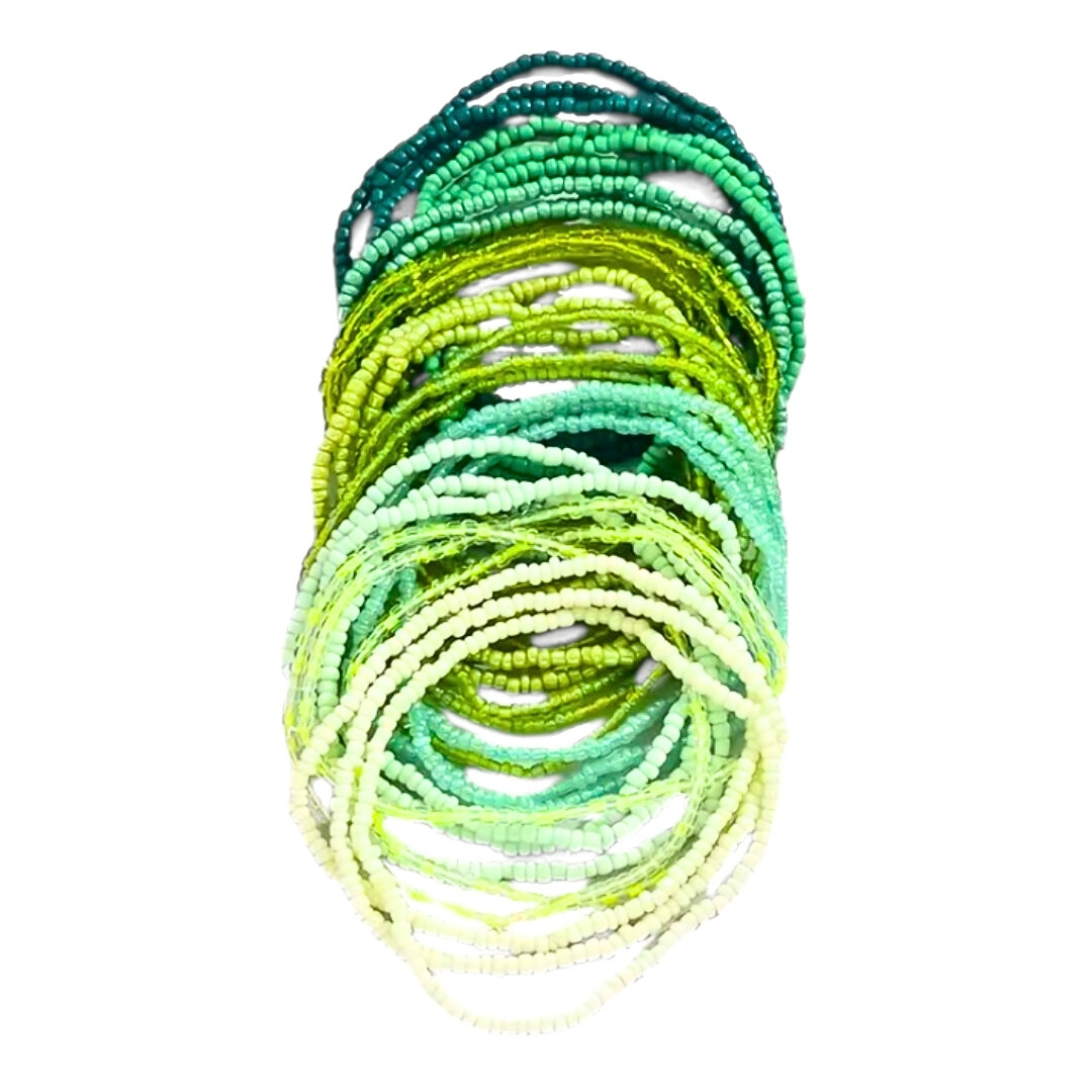 Green Mix Anklet Set (10pc) - Image 2