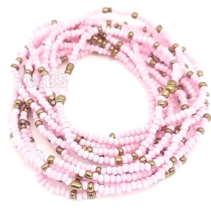 Pink + Gold Waist Beads