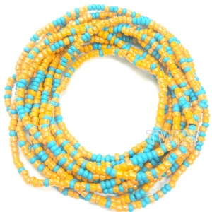 Turquoise + Orange Waist Beads