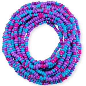 Pink Purple + Blue Waist Beads