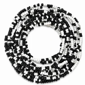 Mixed Black & White Waist Beads
