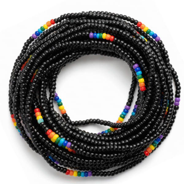 Black Chakra Waist Beads