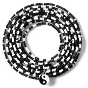 Black + White Yin Yang Waist Beads
