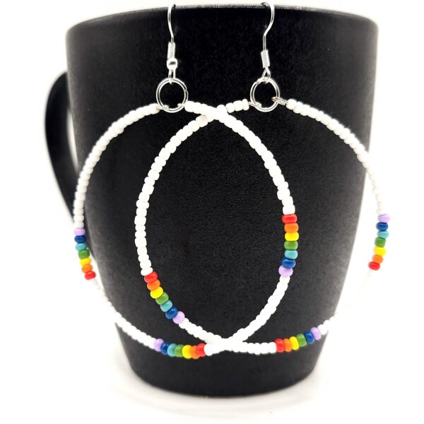 Beaded Chakra Hoop Earrings