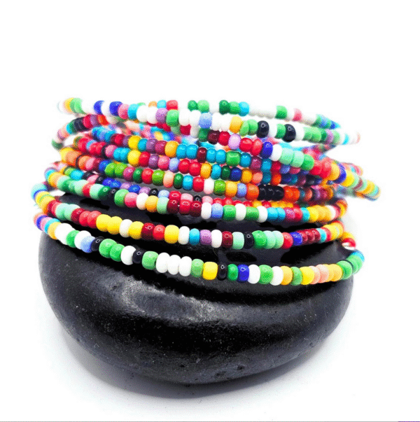 10 Boho Seed Bead Bracelets - Image 2