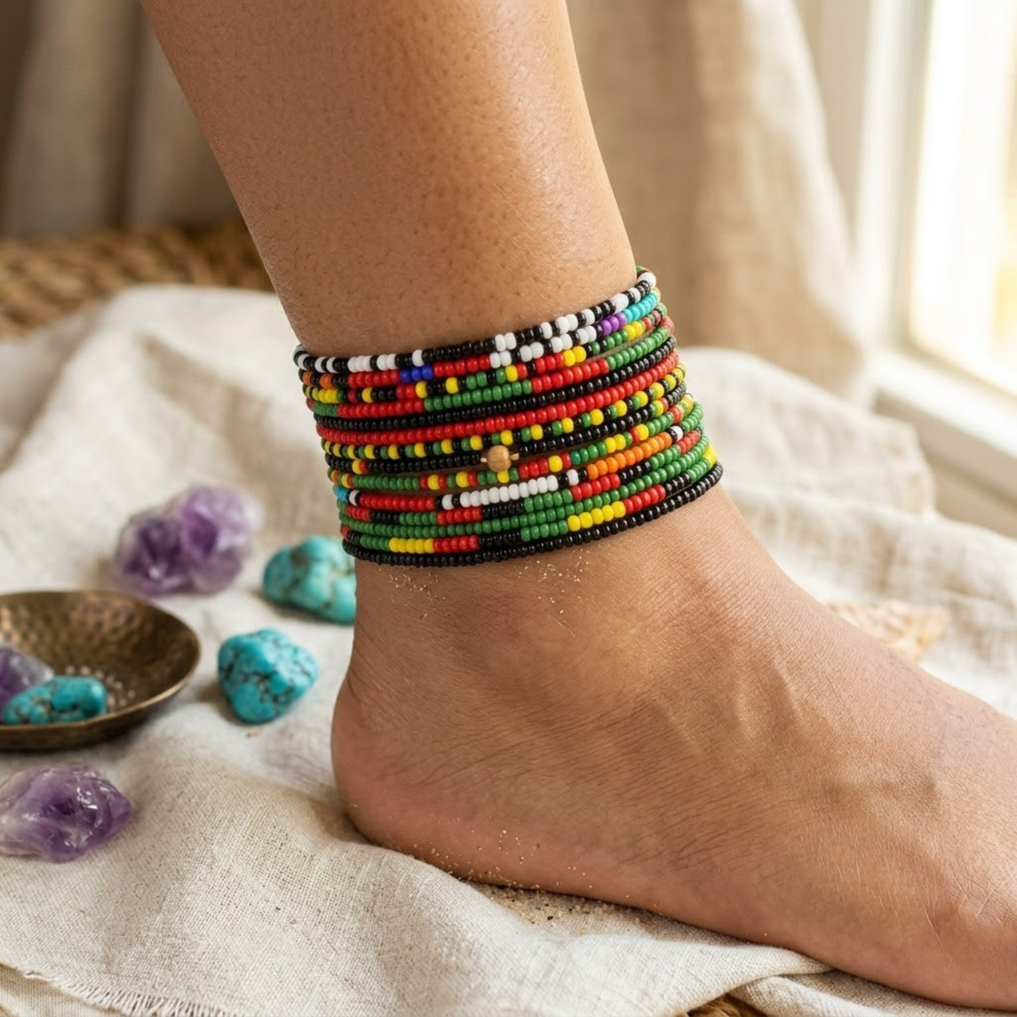 Reggae Mix Anklets Set