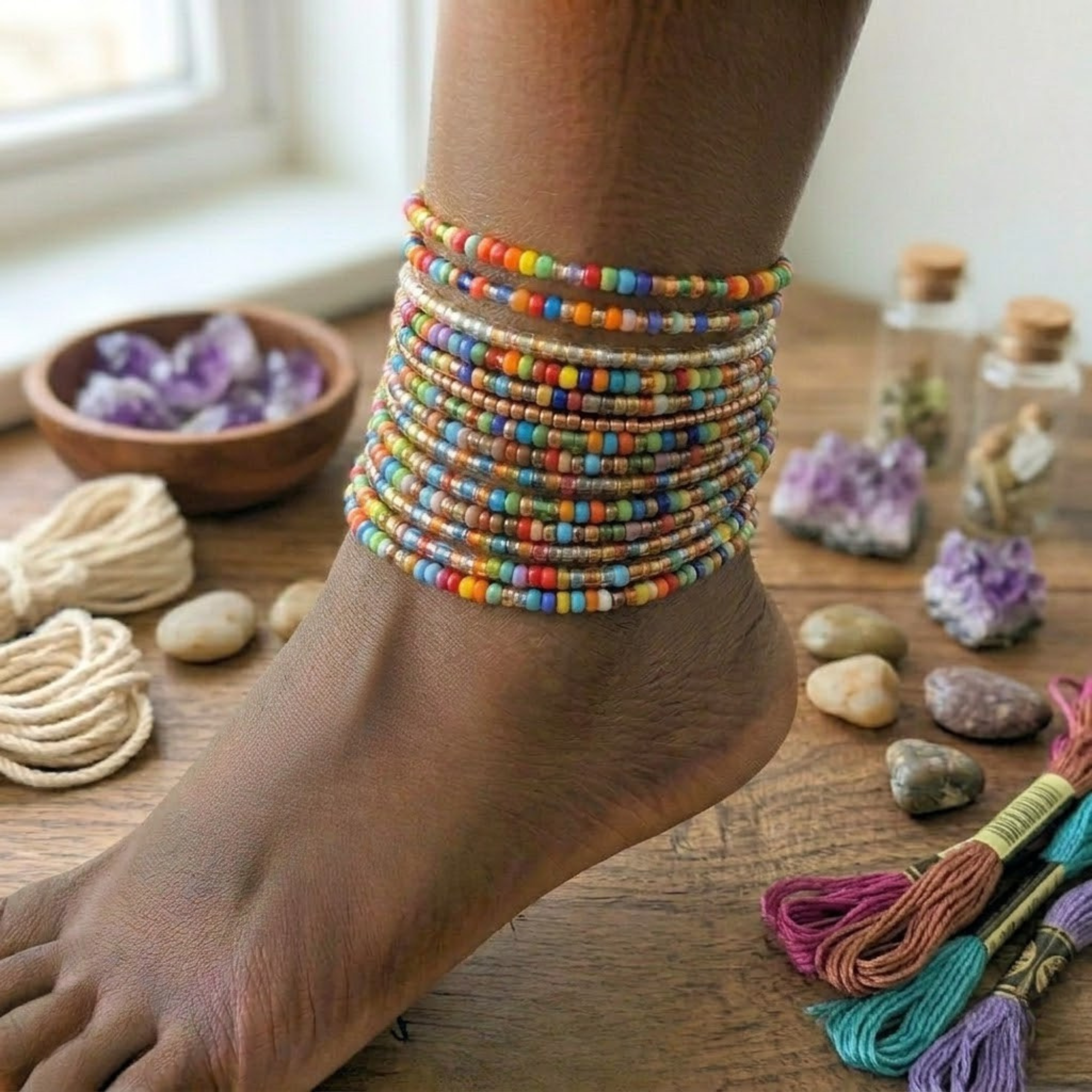 Confetti Anklet Set (10pc)