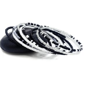 Slate + Shadow Memory Wire Bracelets