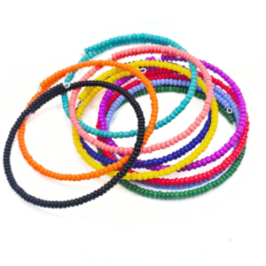 10 Solid Color Boho Seed Bead Bracelets