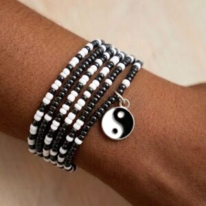Yin Yang Beaded Bracelet Set