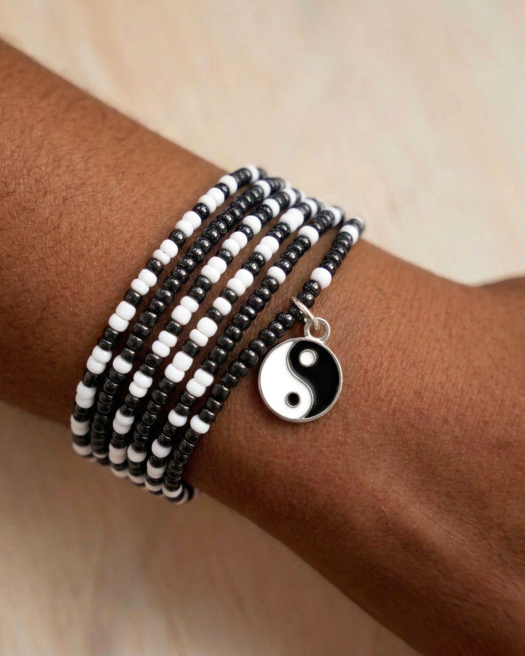 Yin Yang Beaded Bracelet Set