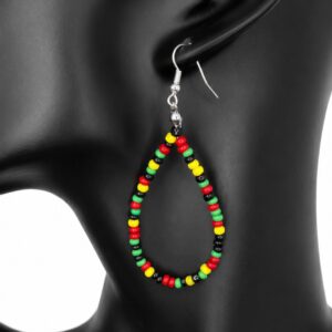 Rasta Earrings Teardrop - Blend