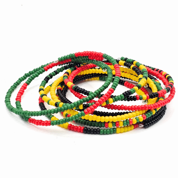 10 Rasta African Seed Bead Bracelets