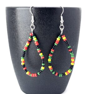 Rasta Earrings Teardrop - Color Blend
