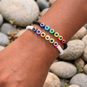 Chakra Evil Eye Bracelet Set (2pc)