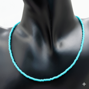 Beaded Turquoise Blue Necklace