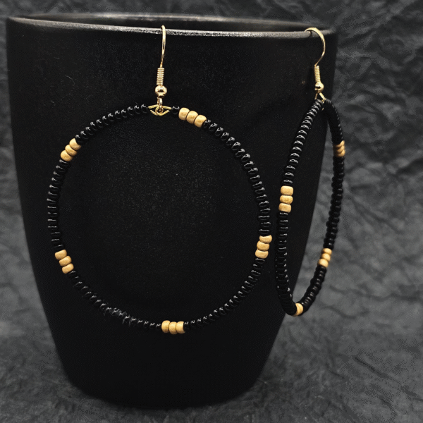 Black gold earrings