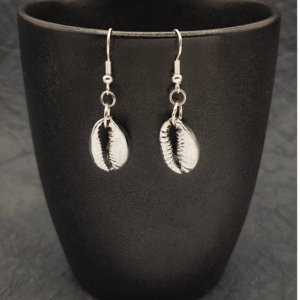 Silver-Plated Cowrie Shell Earrings