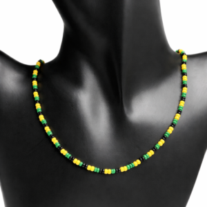 Jamaican Block Seed Bead Necklace