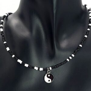 Yin Yang Cowrie Charm Necklace