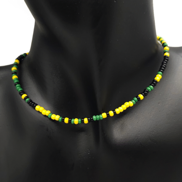 Jamaican Mix Beaded Choker Necklace