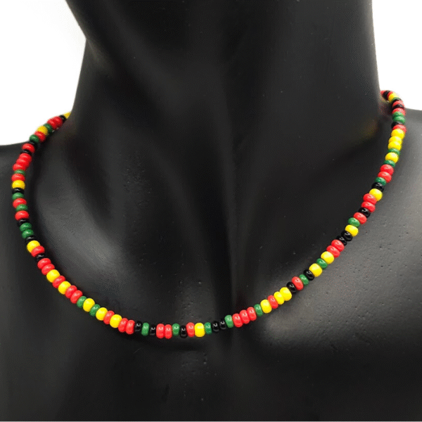 Rasta Mix Beaded Choker Necklace