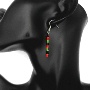 Pan African Beaded Dangle Earrings