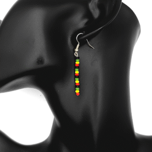 Rasta Seed Bead Drops Earrings