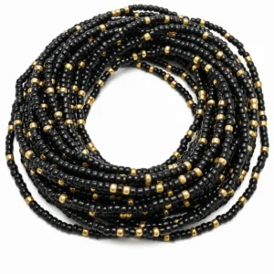 Black and Gold Waist Beads