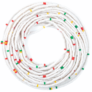 White Rasta Mix Waist Beads