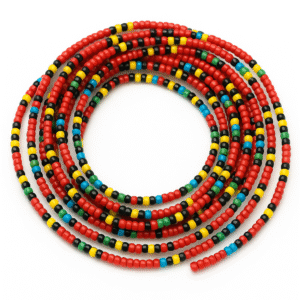 Maasai-Inspired Red & Multicolor Waist Beads