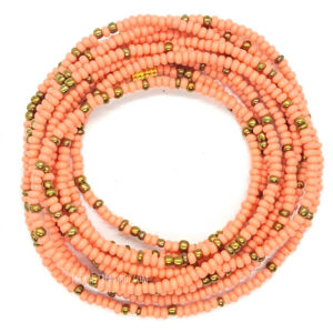 Peach and Gold Waist Beads