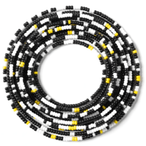Black White and Yellow Waist Beads