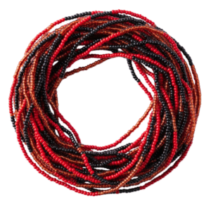 Brown Black and Red Waist Beads