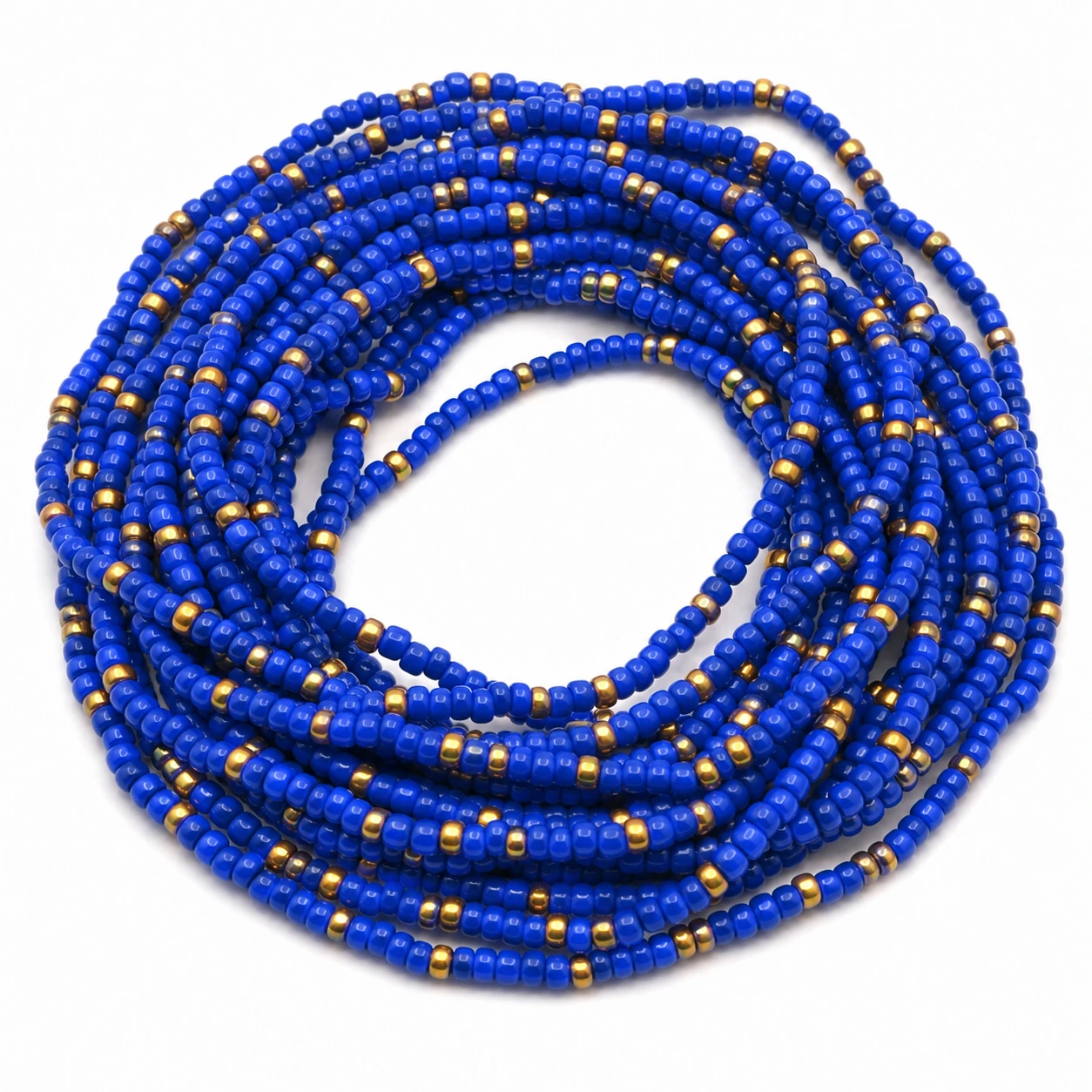 Blue & Gold Waist Beads